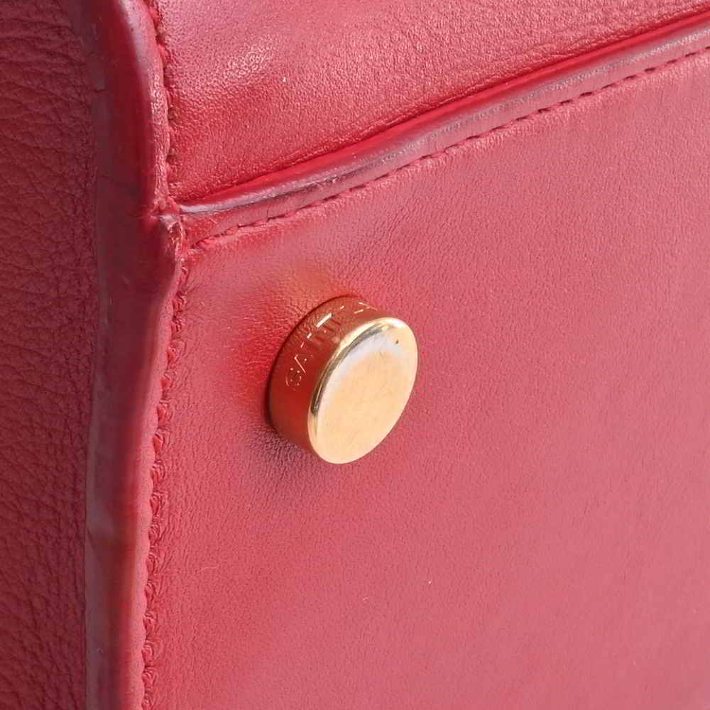 Saint Laurent Leather Baby Cabas 2way Handbag Red - Picture 9 of 9